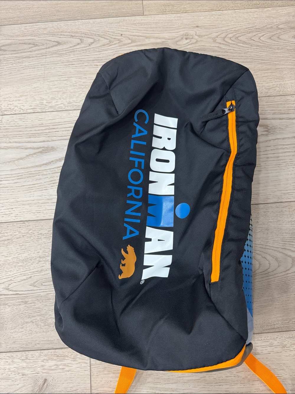 Iron Man Black & Orange California Backpack with Blue Logo
